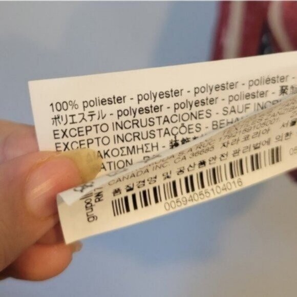 Zara Striped Sequin Lace Trim Tank Top Cami Red Blue Cream - Picture 5 of 8